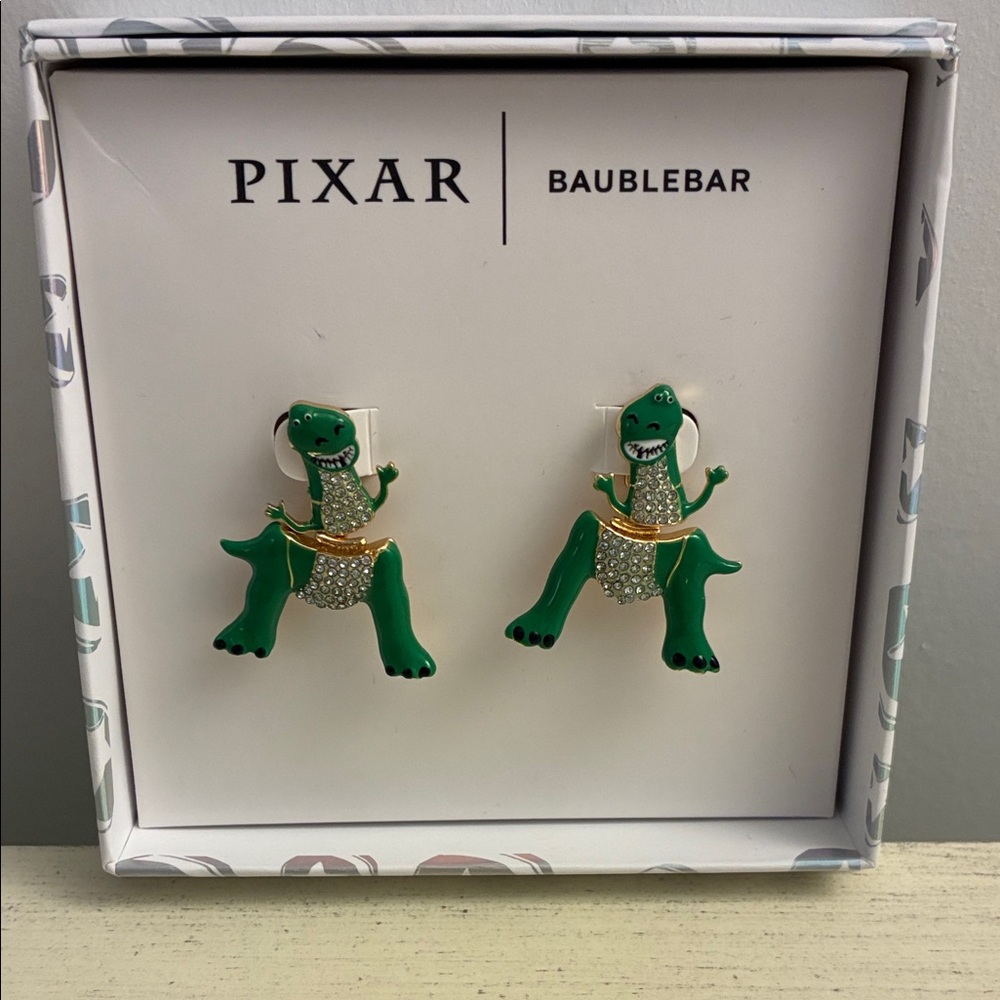 NIB💚🦖 Pixar BaubleBar Rex Earrings